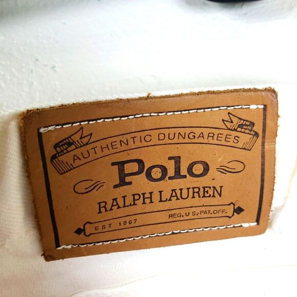 Women's Polo's Ralph Lauren Blue Label White Denim Straight Leg Pants 04/Small - Picture 10 of 13